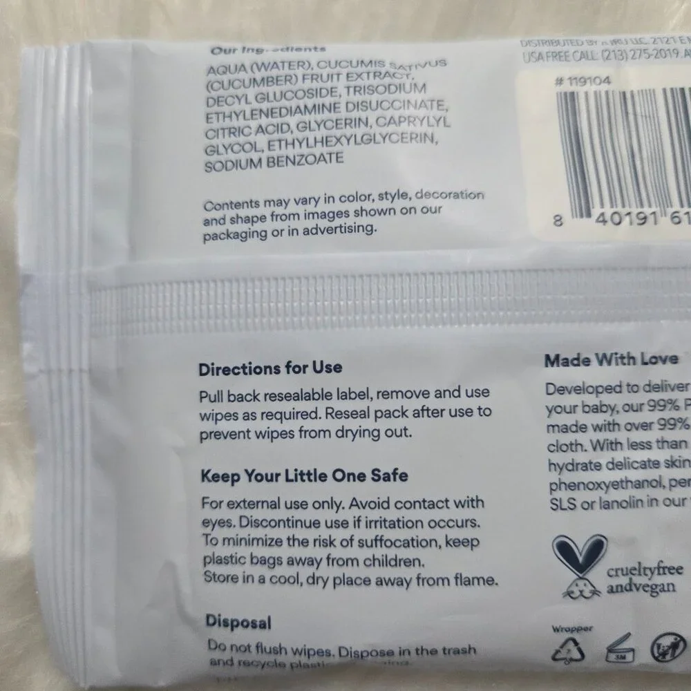 Millie Moon 99% Pure Water Wipes Set